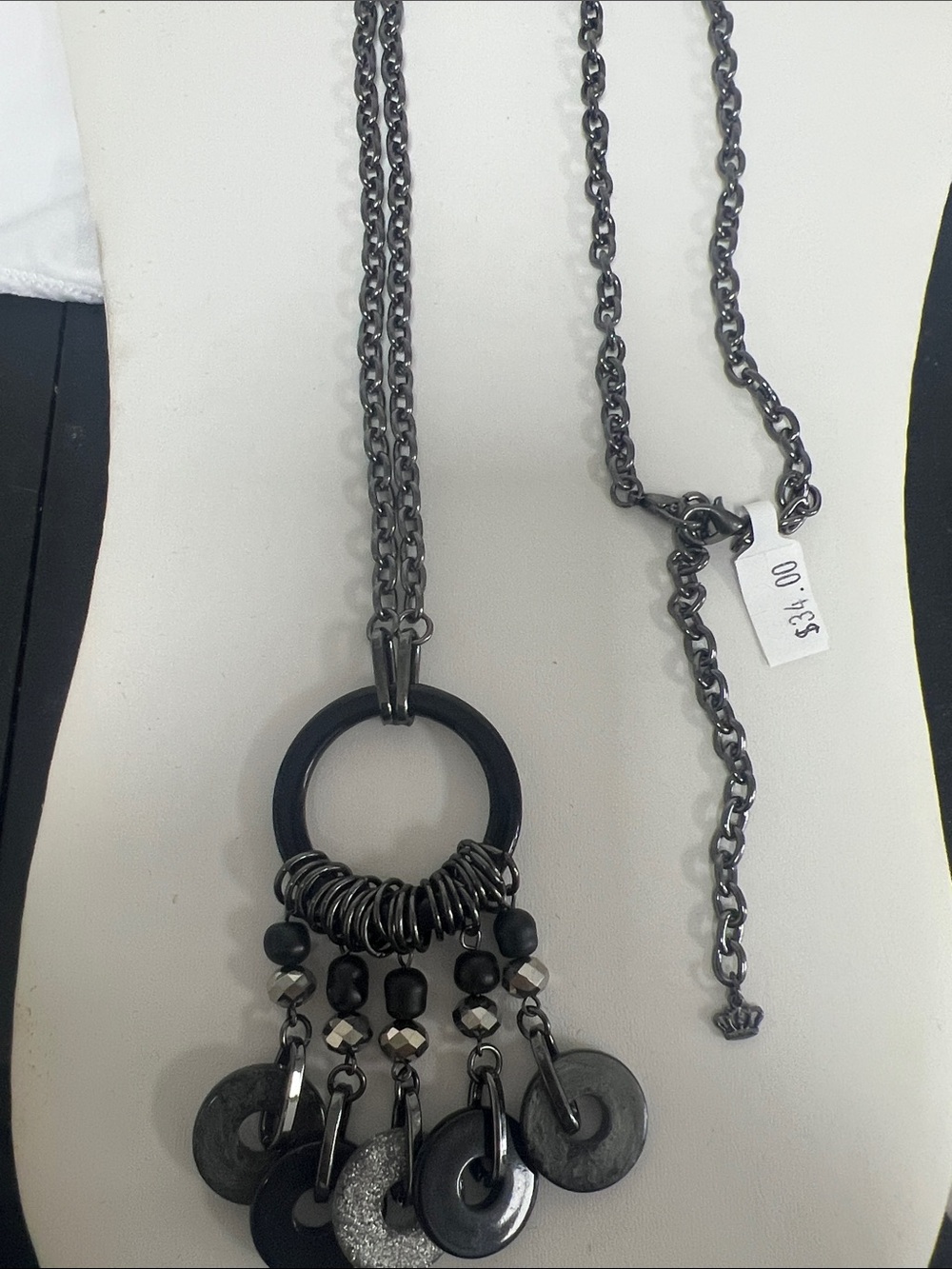 New Bkack Multi-Charm Statement Necklace - premier designs
